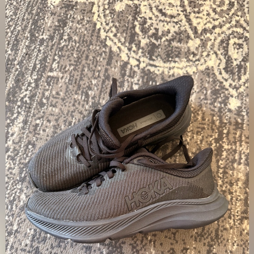 Hoka Solimar Black Athletic Sneakers